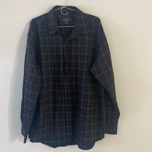 Pendleton wool plaid button down shirt